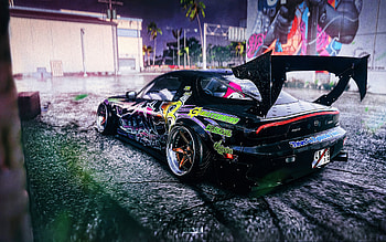 Mazda RX-7, , NFS, supercars, racing simulators, nightscapes, Customized Mazda RX-7, Need for Speed, japanese cars, Mazda HD wallpaper