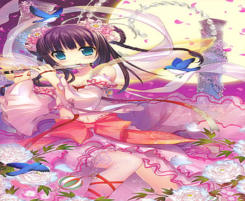Sweet Musician, sweet, pink, music, cg, game, cute, girl, oriental HD wallpaper
