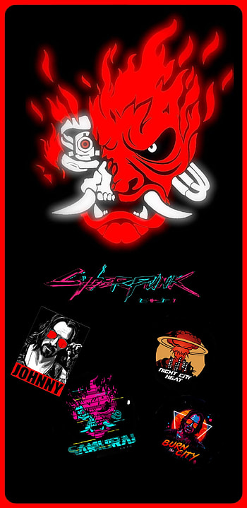 Cyberpunk 2077, red, art HD phone wallpaper