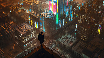 Surveying A Silicon Kingdom, alone, scifi, buildings, artist, artwork, digital-art, artstation HD wallpaper