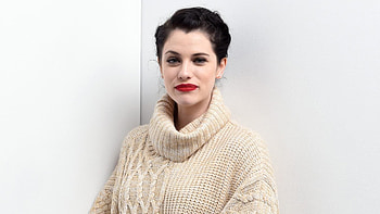 Smile, red lips, Jessica De Gouw, Australian actress HD wallpaper