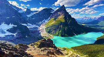 Banff National Park, Alberta, clouds, landscape, sky, mountains, canada HD wallpaper