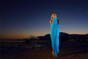 when the night calling you, night, blue, abstract, fantasy, women, dark, female HD wallpaper