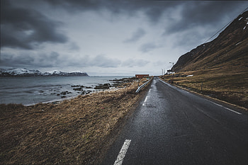 Road, Nature, Mountains, Clouds, Mainly Cloudy, Overcast HD wallpaper