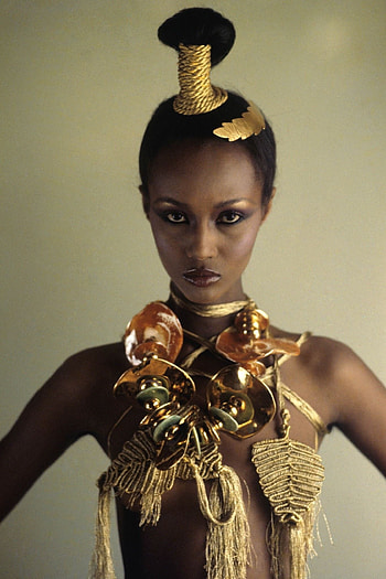 Iman, Mary McFadden, Supermodel icon, Black beauties HD phone wallpaper