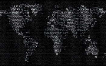 Binary code, Global Map HD wallpaper