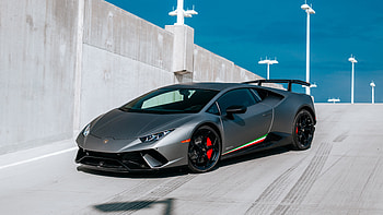 Lamborghini Huracan, gray car HD wallpaper