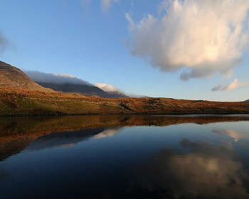 reflections, clouds, sky, nature, lake HD wallpaper