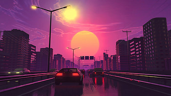 Cartoon Skyline, 1980 retro city HD wallpaper