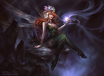 Fairy, fantasy, girl, rafal gorniak, dark HD wallpaper