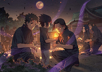 Uchiha Legacy: Shisui, Sasuke & Itachi's Bond Under Konohagakure Moonlight, Anime, Naruto, Shisui Uchiha, Sasuke Uchiha, Itachi Uchiha, Uchiha Clan, Konohagakure (Naruto), Sasuke & Itachi HD wallpaper