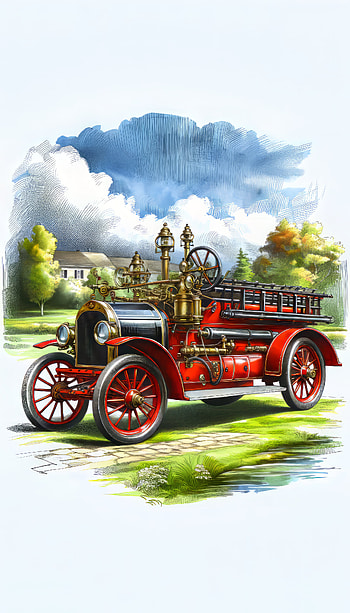 Vintage Fire Engine Mobile HD phone wallpaper