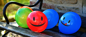 Balloons, Miscellanea, Miscellaneous, Multicolored, Motley, Smile, Emoticon, Smiley, Air Balloons HD wallpaper
