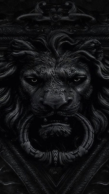 Black Colour, Black Colour Lion Statue, Black Lion Statue HD phone wallpaper