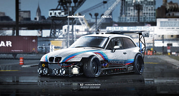 BMW Z3 M Art, bmw, cars, artist, artwork, digital-art, deviantart HD wallpaper