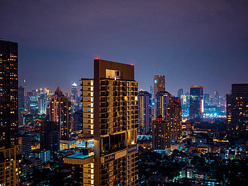 Cities, Building, Lights, Night City, Glow HD wallpaper