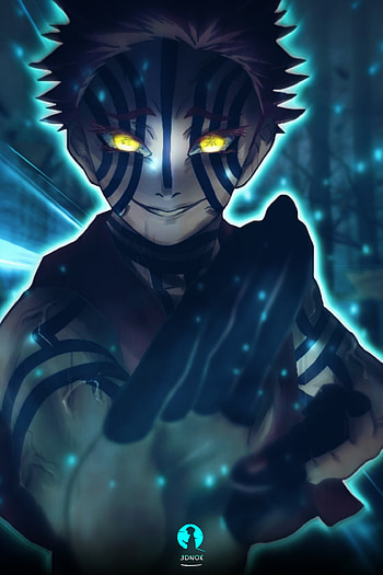 Akaza, whiskers, art, animeart HD phone wallpaper