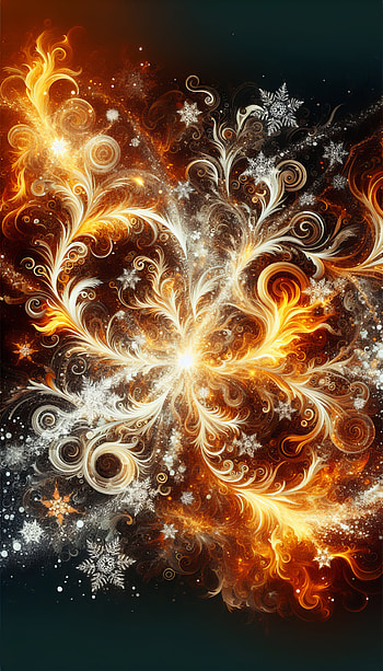 Fiery Floral Abstract, Abstract, flame, swirl, design, colors HD phone wallpaper