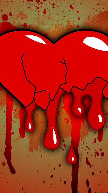 Broken Heart, Red Heart HD phone wallpaper