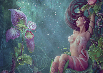 Fantasy Girl, Girl, Pitcher, Art, Poison HD wallpaper