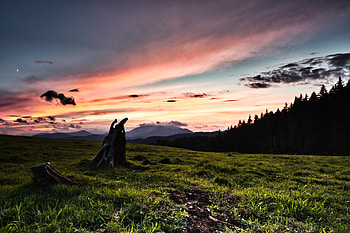Adorable sunset, nature, landscape HD wallpaper