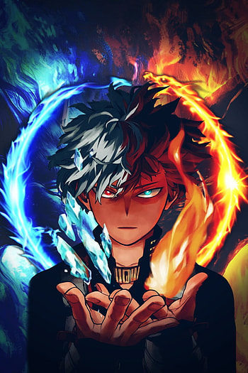 Shoto Todoroki, art, anime HD phone wallpaper