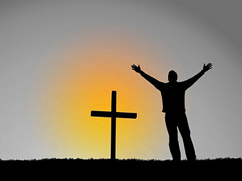 Pray, god, jesus, sunset HD wallpaper