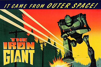 Artistic transformation, Brad Bird's vision, Pop Americana style, Iron Giant's unique look HD wallpaper
