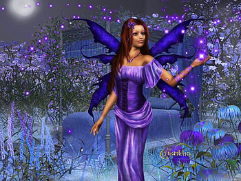 Fairy, abstract, fantasy, flowers, stars HD wallpaper