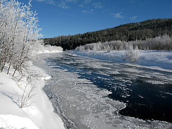Icy river, river, snow, landscape, beautiful, nature, amazing, ice HD wallpaper