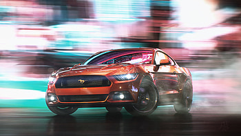 Ford Mustang, car, art HD wallpaper