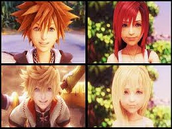 kingdom hearts 2, roxas, sora, kairi, namine HD wallpaper