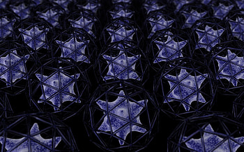Things (Blue), blue, digital art, dark, structure, microscopic, repetition, caged, 3d, cg HD wallpaper
