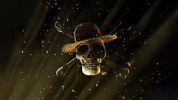 One Piece Skull , one-piece, tv-shows, netflix, artwork, artist, digital-art, logo HD wallpaper