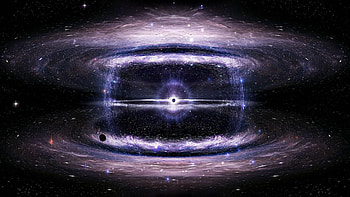 black hole, space, stars, circles, universe . HD wallpaper