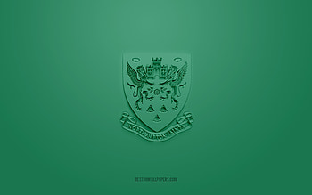 Northampton Saints, creative 3D logo, green background, Premiership Rugby, 3d emblem, English rugby Club, England, 3d art, rugby, Northampton Saints 3d logo HD wallpaper