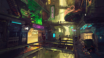 Murky District, Sci Fi, cyberpunk HD wallpaper