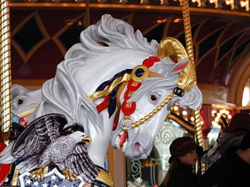 Carousel Horse, House, head, pretty, carousel HD wallpaper