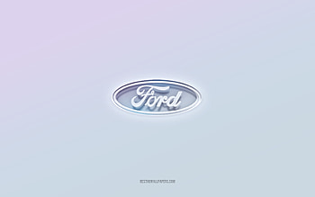 Ford logo, cut out 3d text, white background, Ford 3d logo, Ford emblem, Ford, embossed logo, Ford 3d emblem HD wallpaper