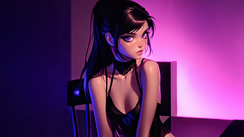 Dark Anime Beauty, artist, artwork, art, digital-art, ai HD wallpaper