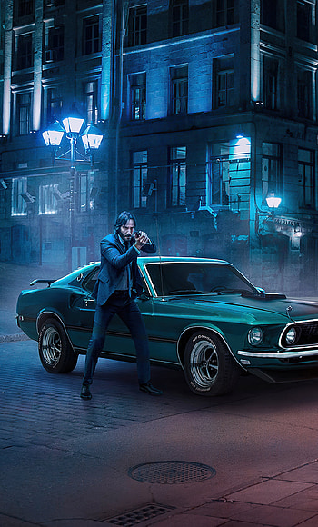 John Wick 2020 , , Background, and, John Wick Mustang HD phone wallpaper