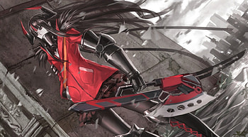 The Forgotten Warrior, Hatchet, Pixiv Fantasia, Warrior, Beauty, Wall, BG, Anime, Black Hair, Girl, Beauty Eyes, Colours, HighSchool Warrior, Legs, New HD wallpaper