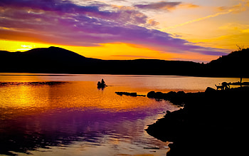 Landscape, Rivers, Sunset HD wallpaper