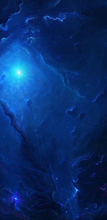 Undersea Temple Nebula, star, cosmos, blue, space, Sci Fi, nebula HD phone wallpaper