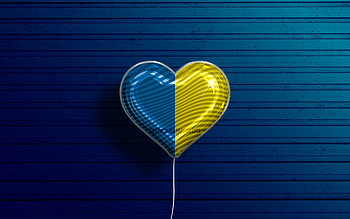 I Love Roscommon, , realistic balloons, blue wooden background, Day of Roscommon, irish counties, flag of Roscommon, Ireland, balloon with flag, Counties of Ireland, Roscommon flag, Roscommon HD wallpaper