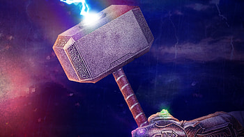 Thanos gauntlet with Thor hammer, Laptop , Full , resolution HD wallpaper