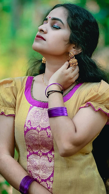 Anjana bala, village life, pretty girl HD phone wallpaper