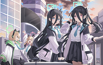 Tendou Alice, Saiba Momoi, Saiba Midori, video game, Blue Archive HD wallpaper
