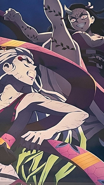 Nezuko and Daki, art, cartoon HD phone wallpaper