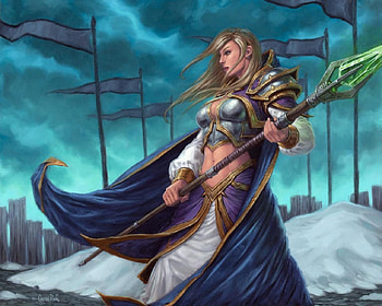 Warrior Woman, walls, snow, spear, flags, woman HD wallpaper